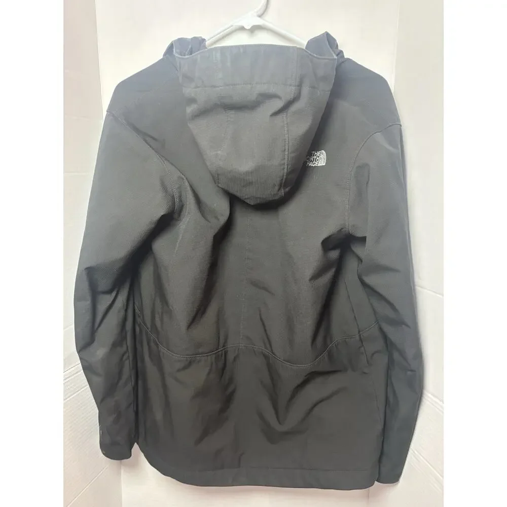The North Face Boys’ L (14/16) Black Insulated Hooded Jacket – No Zipper
